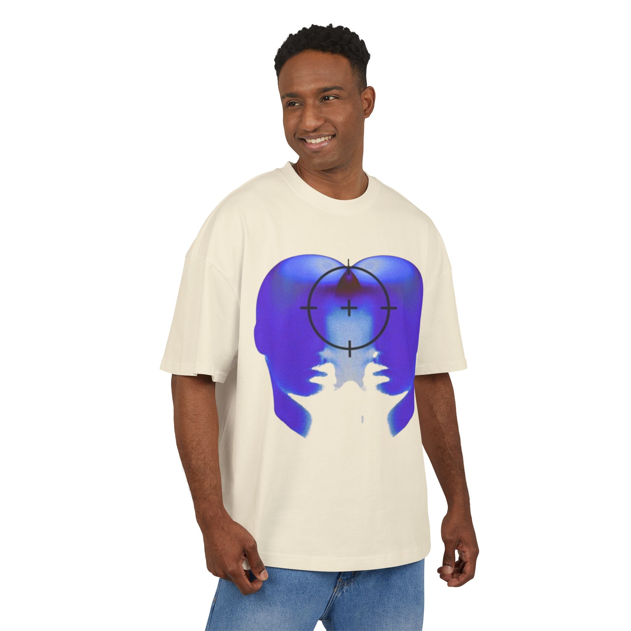 Blue Head Design  Heavy Cotton Tee
