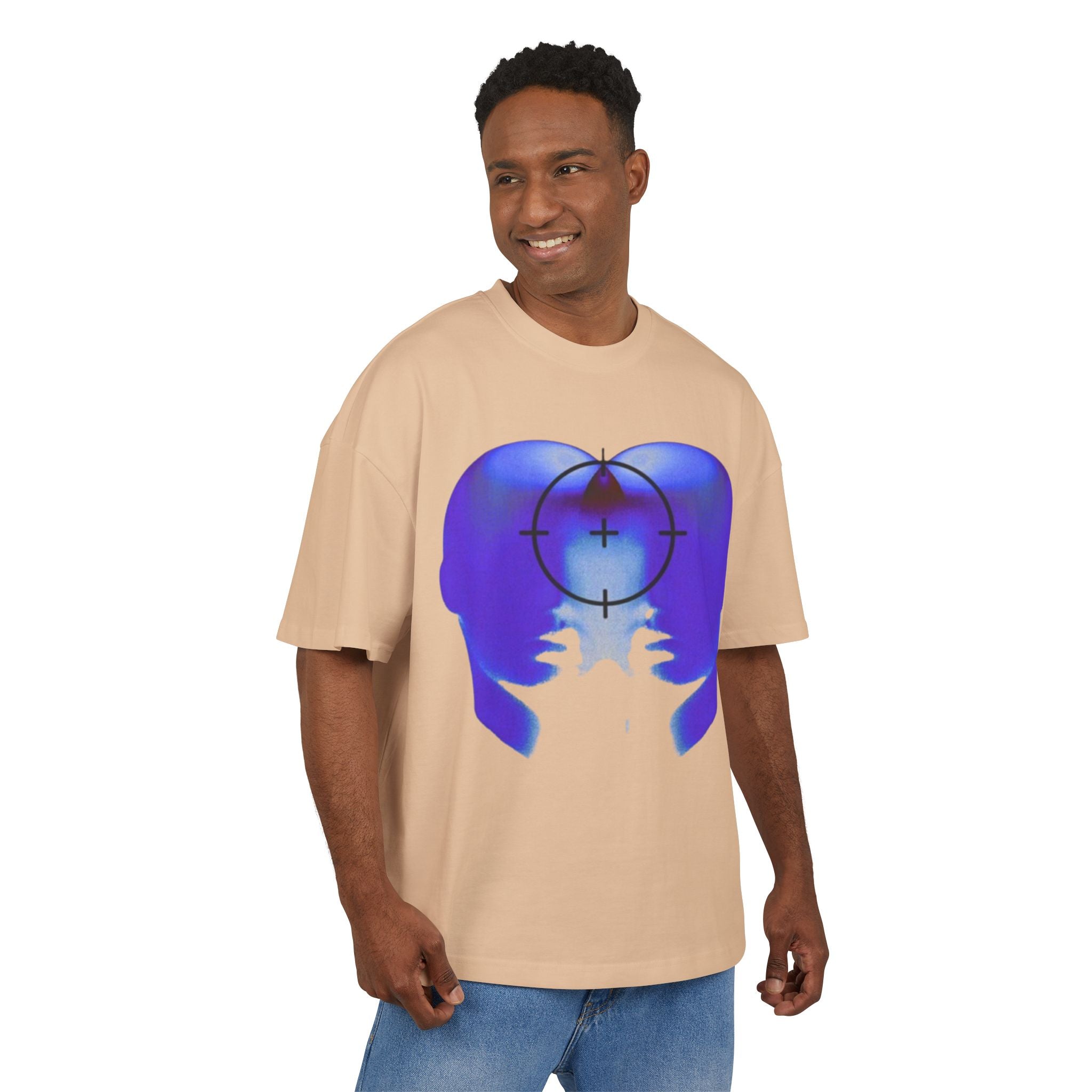 Blue Head Design  Heavy Cotton Tee