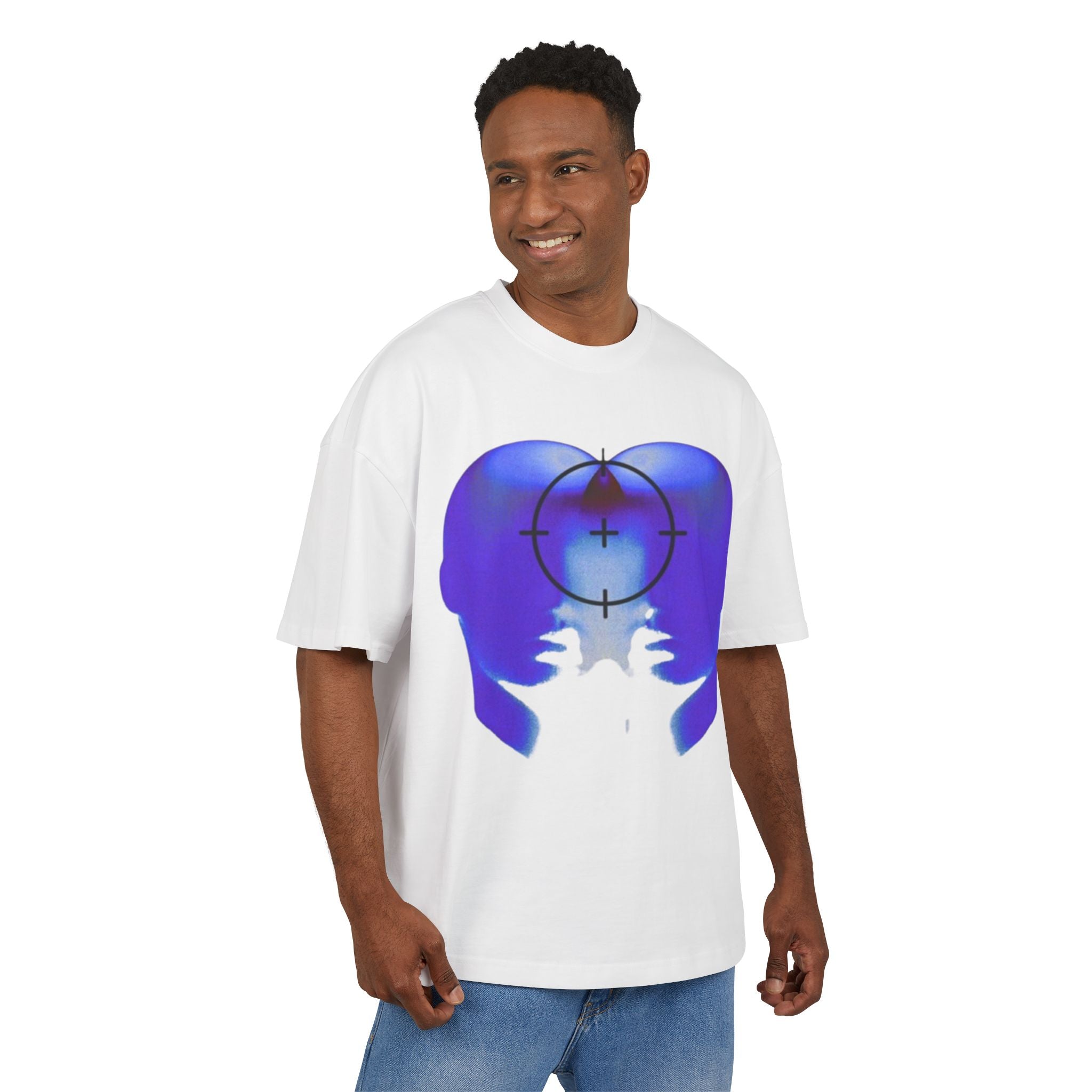 Blue Head Design  Heavy Cotton Tee