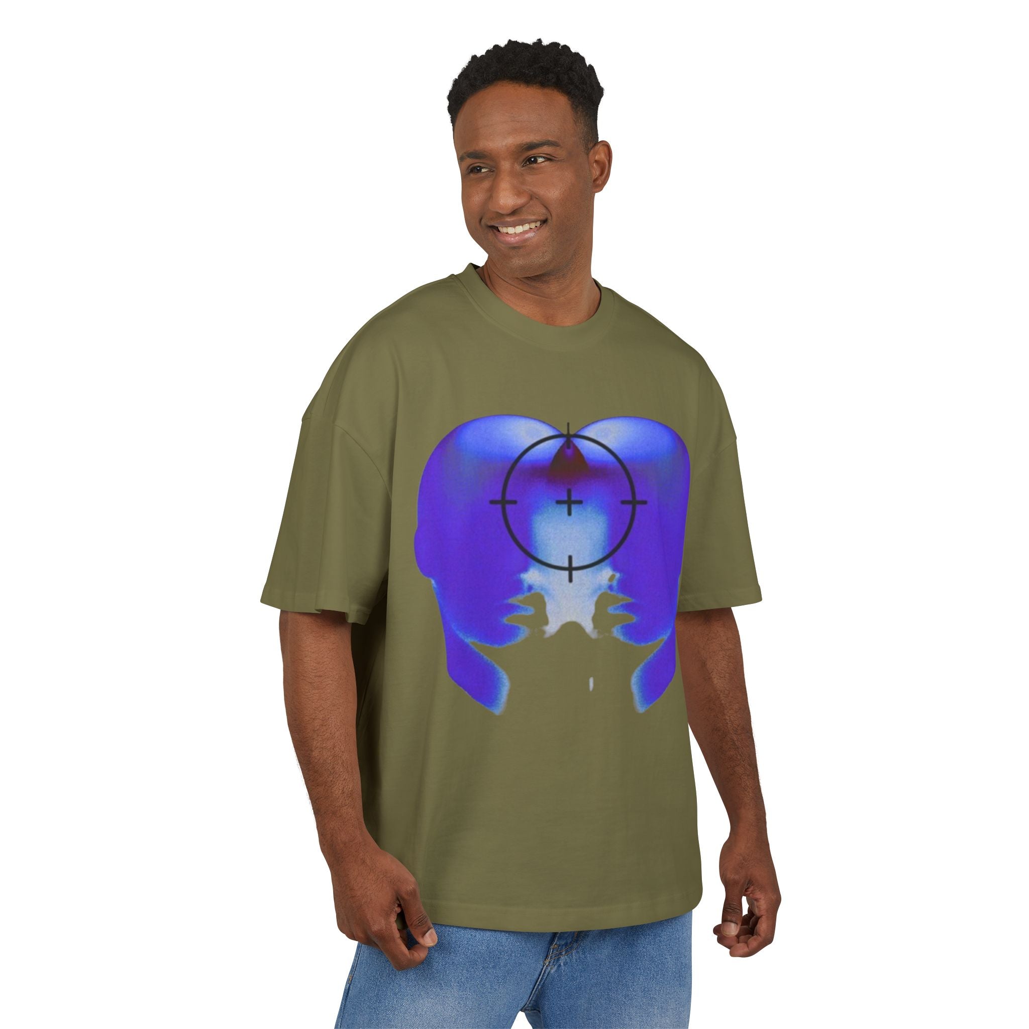 Blue Head Design  Heavy Cotton Tee